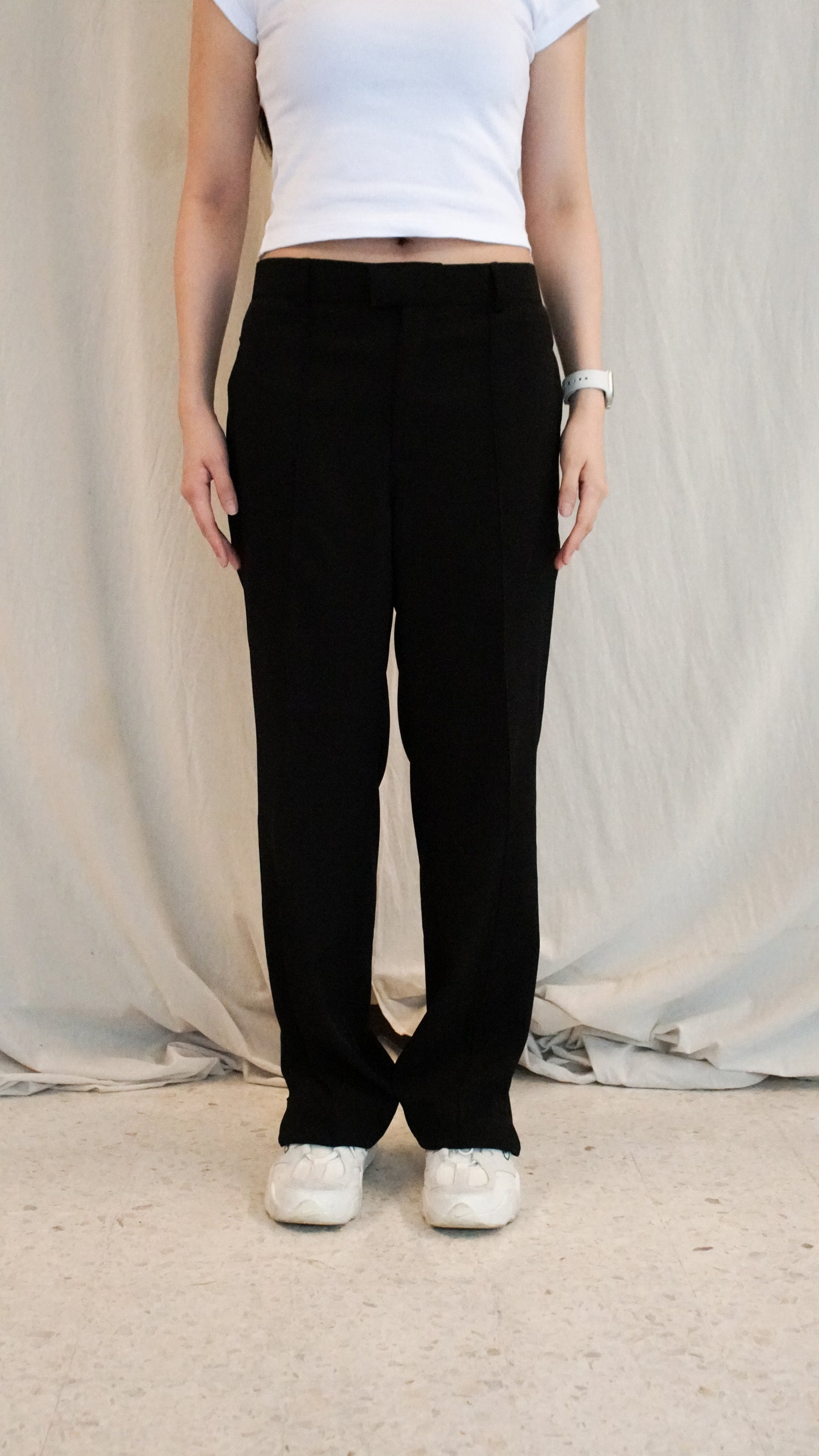 Smart Pleated Pants - Black