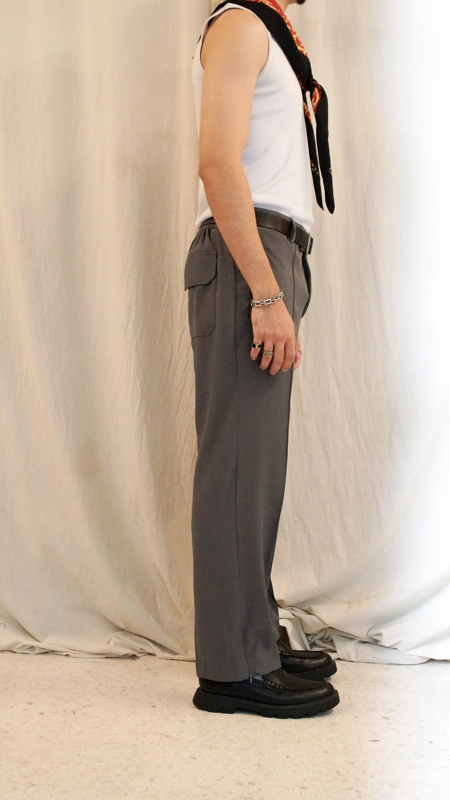 Smart Pleated Pants - Black