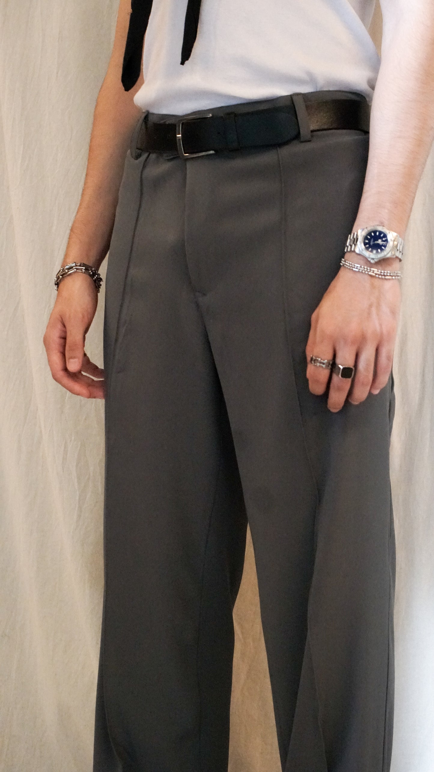 Smart Pleated Pants - Black