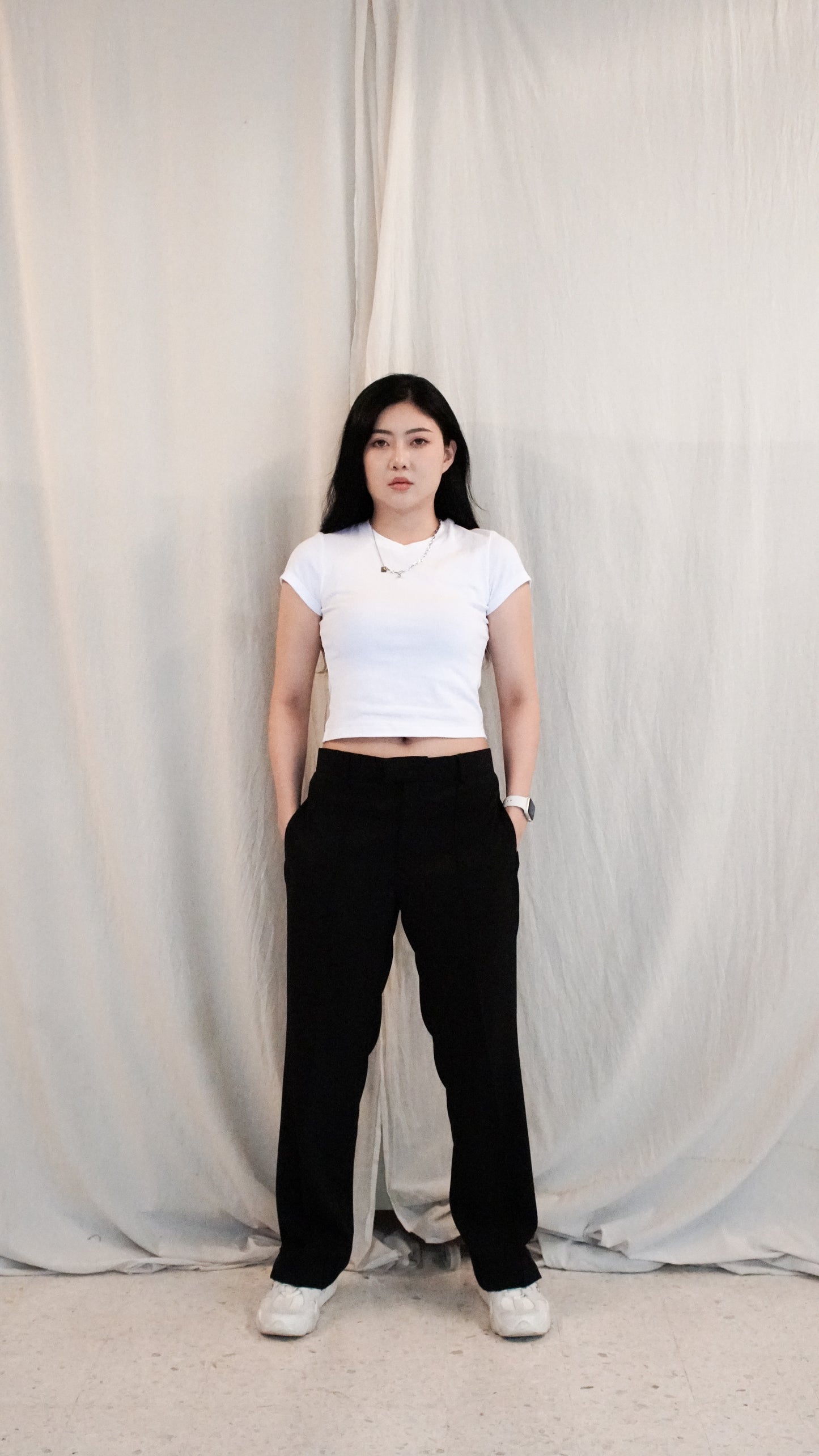 Smart Pleated Pants - Black